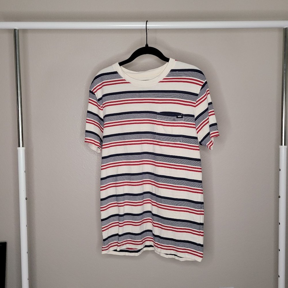 Vans Apparel Mens High Quality Striped T-Shirt - Size: Small